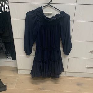 Navy blue off the should dress